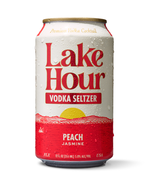 Lake Hour Peach Jasmine Vodka Seltzer - All Natural Canned Cocktails